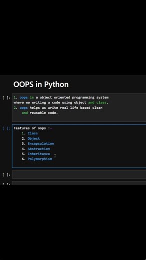Coding with Tanya on Instagram: "Python me OOPS (Object-Oriented Programming) code ko real-world objects ki tarah likhne ka concept hai 🧠💻 4 Pillars of OOPS 👇 Encapsulation | Abstraction | Inheritance | Polymorphism 👉 Save & Follow for Python easy reels . . . . . . #viral #explore #fyp #python #coding #programming #reelsviral #instareels #learnpython #codingteacher #learninhindi #oops #trending"