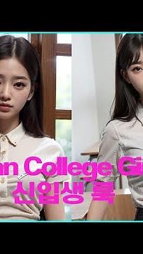 Korean College GirlFashion신입생룩韩国女大学生时尚 Moda coreana para chicas universitarias ai lookbook,ai룩북,트렌드
