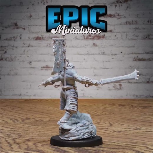 Orc Blade Master | DnD Miniature | Tabletop Game Miniatures | 3D Model STL FILE | RPG DnDminis