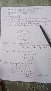 Class 7th Maths Q.8 Exercise 9.1 Chapter 9 Perimeter and Area #class7maths #sanskarmathmagic #shorts