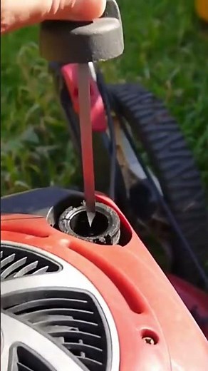 Checking the oil - Briggs & Stratton vs Honda. #lawnmower #oilchange #dipstick #oillevel
