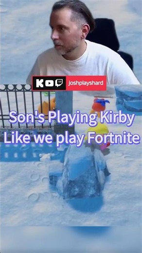 Why is my son playing Kirby like this... #kirby #fortnite #gaming