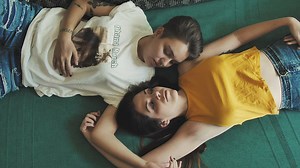 Two women laying together - Free Stock Video