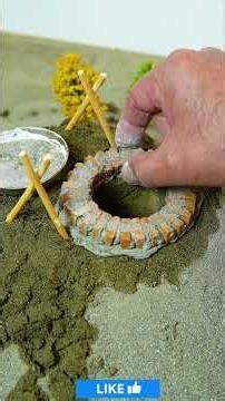 Amazing Miniature Village Build from Sand & Clay | DIY Mini Project 😍#shorts