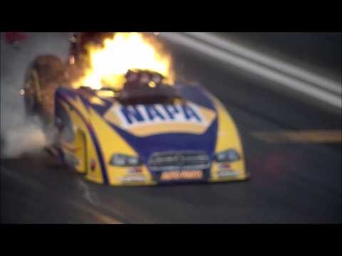 Ron Capps' Insane Drag Racer Explosion at NHRA Winternationals 2014