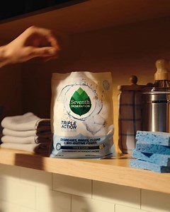 Sparkling clean dishes are almost yours! Find our NEW Triple Action Clean Dishwasher Detergent Packs at Amazon. | Seventh Generation