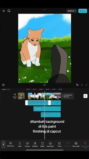 proses membuat animasi | proses di ibis paint,. finishing di capcut