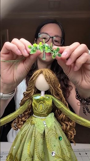 How I create Nature Fairy doll, inspired by leaves and flowers #huongharmon #dollmaking #fairydoll