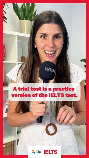Take an IELTS Trial Test! ​ ​ ✅ Explore the real test format​. ✅ Get feedback from trained IELTS examiners​. ✅ Discover your strengths and areas to improve​. It’s the perfect way to boost your confidence and walk into test day ready to shine! ​ Try a trial test today and take your first step toward IELTS success! More people succeed with IELTS. | IELTS by IDP