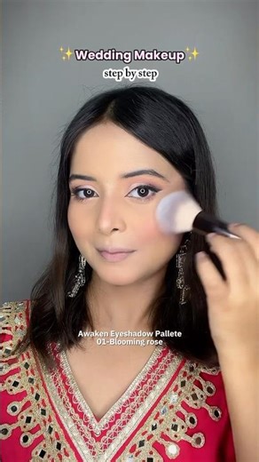 Wedding makeup tutorial✨#shorts #shortvideo #youtubeshorts #makeup #weddingmakeup