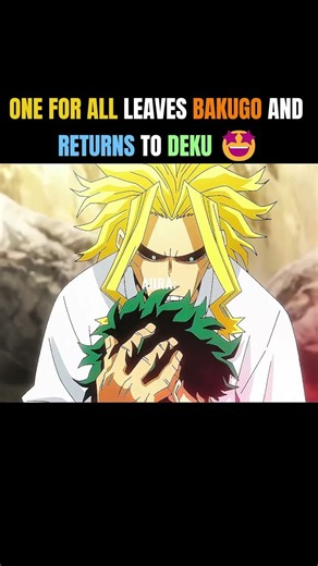 ONE FOR ALL LEAVES BAKUGO AND RETURNS TO DEKU 🤩 | #animeedit #myheroacademia #anime