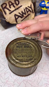 Opening a 63 Year Old Orange Nut Cake From a Fallout Shelter! Dated on the can 1962 making it over 60 years old! A rusty can means this survival cake didn’t stand a chance! These little cakes usually come out much cleaner than this but this one was nearly all just crumbs. It did have a little bit of moisture left, enough I could get my fork into a small piece. But no chance I was trying this. Basic rule for cans, Rusty, Dented or Basically any can that looks sus is not safe to consume! #fallout 