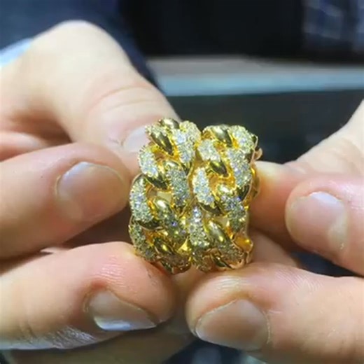 1.1K views · 29 reactions | Iced Out Cuban Link Ring | Thenle | Facebook