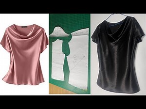 HOW TO MAKE A COWL NECK BLOUSE WITH SLEEVES