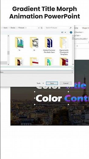 Gradient title morph animation PowerPoint
