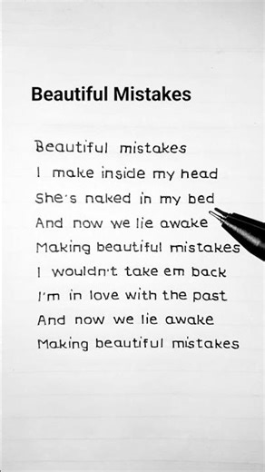 Beautiful Mistakes 🤍(Lyrics) - Maroon 5 ft. Megan Thee Stallion