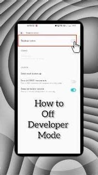 How to turn off developer mode ||#viral #shortvideo #2025