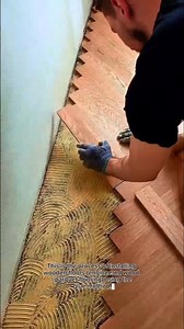 Satisfying Wood Flooring Installation | Herringbone Pattern Glue-Down Method
