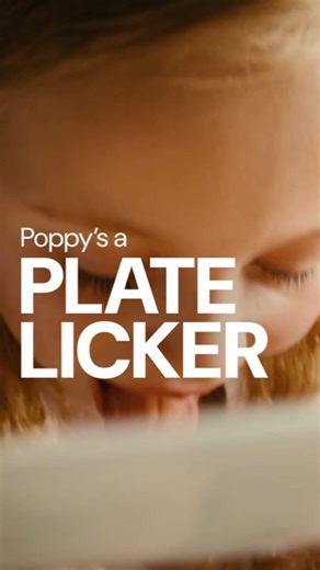 Poppy's a plate licker.
