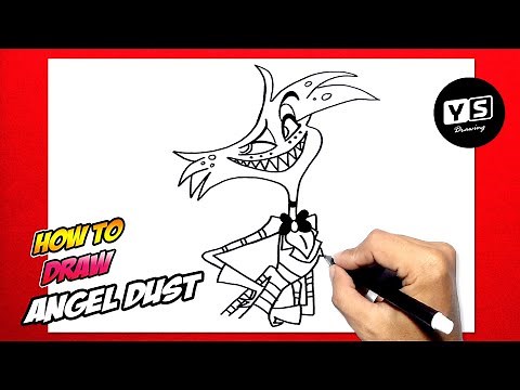 How to draw Angel Dust from Hazbin Hotel