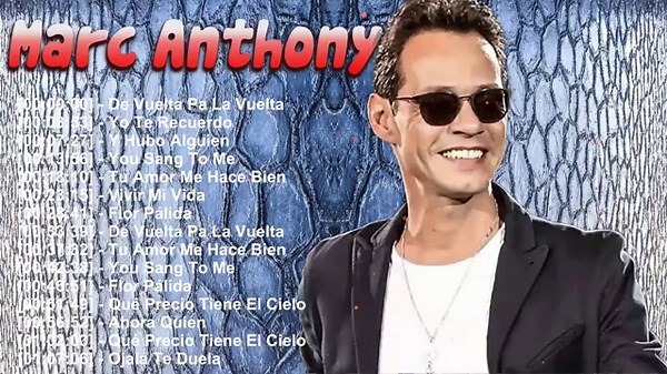 Marc Anthony –Top hits de salsa y baladas–Álbum completo con melodías que contagian alegría y pasión