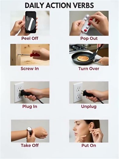 Daily Action Verbs 🔥 | Speak English Like a Native! #Shorts