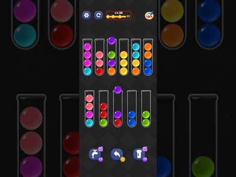 Ball Sort Puzzle Levels 32, 33, 34, 35 Complete Gameplay