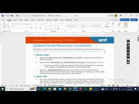 Access 2019 | Module 11: SAM Project 1a Global Human Resources Consultants #newperspectives