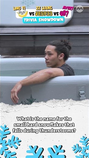 Not sure what's more challenging, the Cold or the Trivia 🥶 #scaredycats #icebath #singapore #cold