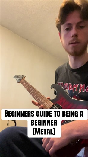 Beginners guide to being a beginner!! For all new players out there check out some cool easy riffs you can learn from the start🎸🤟🏻 #metal #beginnerguitar #guitar #metallica #rock