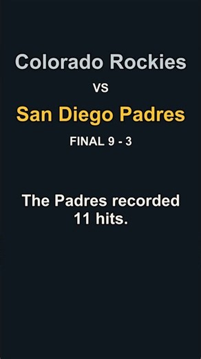 San Diego Padres vs. Colorado Rockies | MLB Game Recap | 2026-09-15