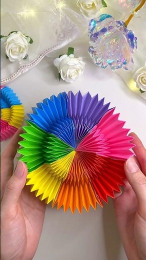 何これすごい！くるくる回して遊べる折り紙 万華鏡の折り方 Origami Kaleidoscope 매직써클 종이접 #shorts #折り紙 #origami #papercraft #종이접기