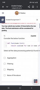Consider the below function:pythondef func(nums:list):    r... | Filo