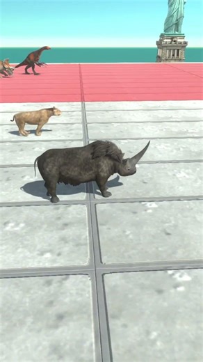 SPEED RACE ARBS! Herbivore Dinosaurs vs Prehistoric Mammals! 🦖 Who is Fastest? #shorts