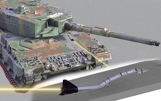 T-80U | 3BM42 对豹 2A4 首上装甲的侵彻力分析