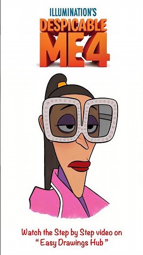How to draw Valentina from Despicable Me 4 - Easy Tutorial
