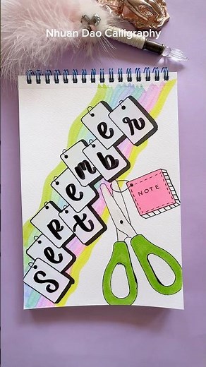 How to Design Your September Notebook Cover #frontpage #nhuandaocalligraphy #shots