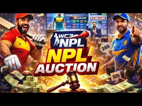 NPL Auction 2025 in WCC3 🏏 Mega Bids, Star Players & Final Squads