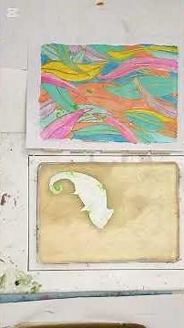 Gelli Plate Printing Colourful Chameleon with Janette
