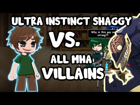 MHA/BNHA Reacts to Ultra Instict Shaggy Vs. Top Villains In MHA || Gacha Club ||