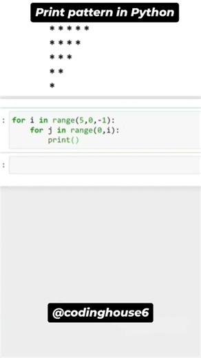 How to Print the Given Pattern in Python #coding #programming