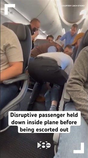 Man detained after passengers say he tried to open plane door during flight