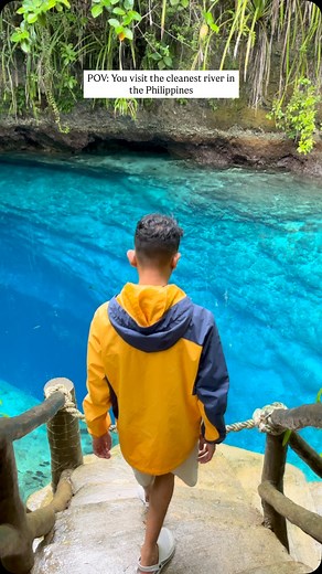 The Enchanted River is a stunning, crystal-clear river located in Hinatuan, Surigao del Sur, on the eastern side of Mindanao, Philippines. It is known for its mesmerizing blue color and tranquil surroundings, making it one of the country's most popular natural attractions. Here are some key details about the Enchanted River: Color and Clarity: The river is famous for its striking turquoise-blue water, which is so clear that you can see the riverbed even at significant depths. The color is a resu