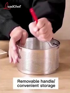 SUS304 Stainless Steel Strainer with Removable Handle
