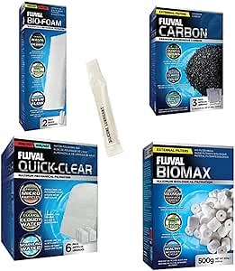 Inland Seas Fluval 305 Canister Filter Semi Annual Maintenance Kit Bundle (5 Items)