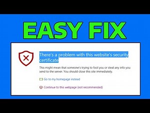 How To Fix Microsoft Edge Certificate Error Bug in Windows