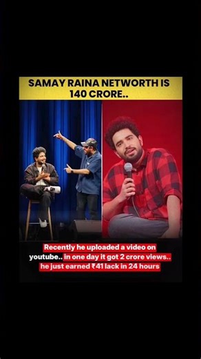 Samay Raina ₹140 Cr Comedy Empire 🤯💰 #samayraina