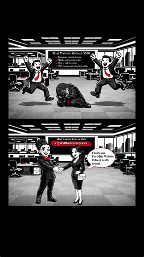 A small refresh can make a big difference. The Mini Website Refresh really helps. Learn more at crystalthedeveloper.ca #WebsiteMaintenance #CMS #Webflow #WordPress