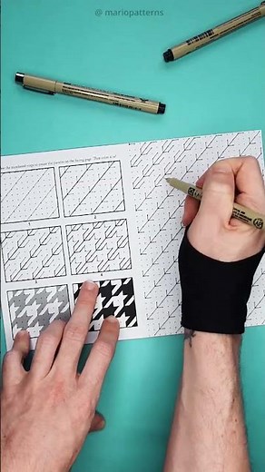 How To Draw a Houndstooth Pattern | Geometric Doodle Tutorial