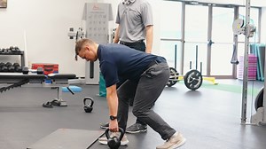 1-KB Split Stance Deadlift
